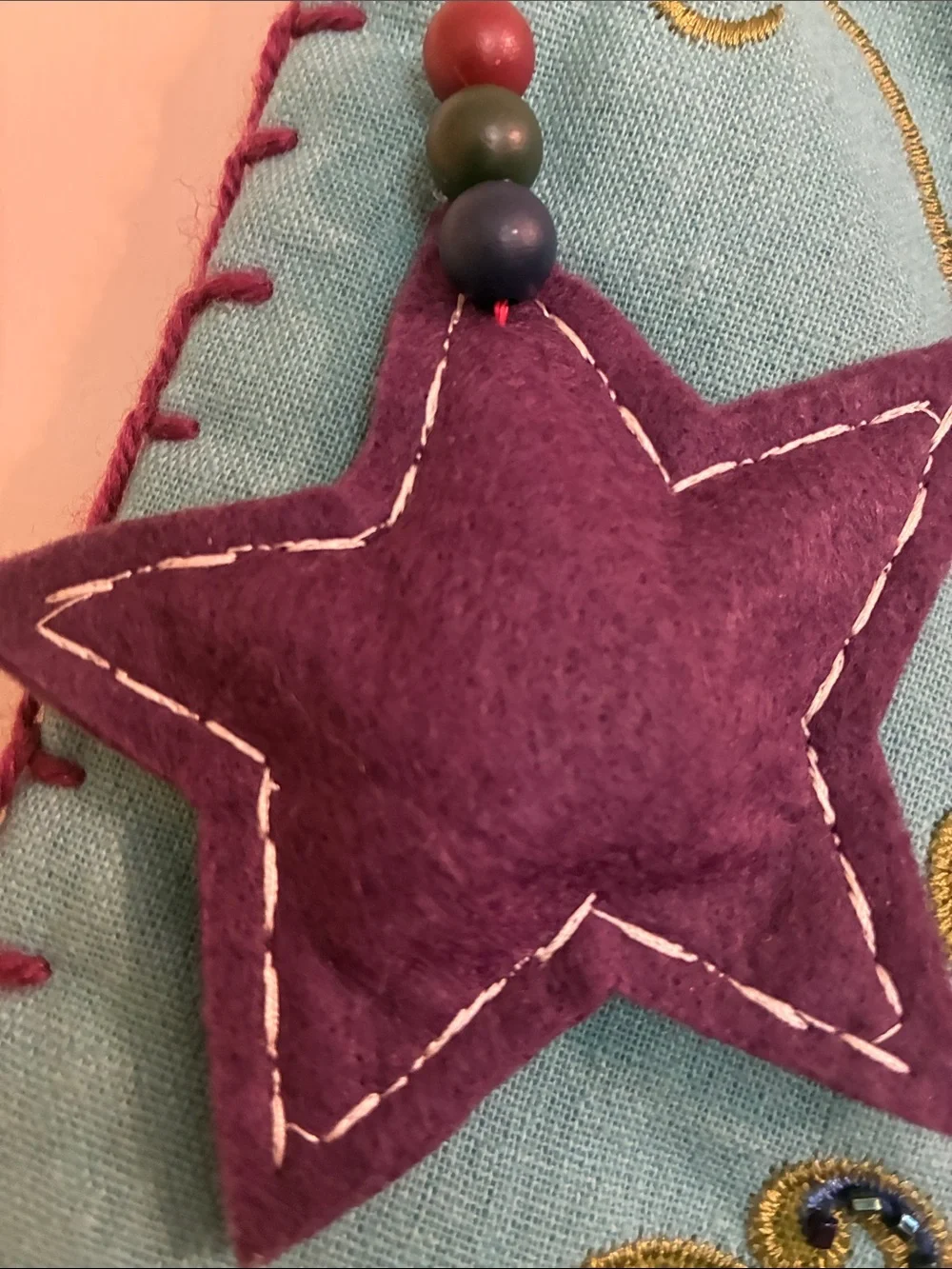 Beaded-Embroidered Sticking